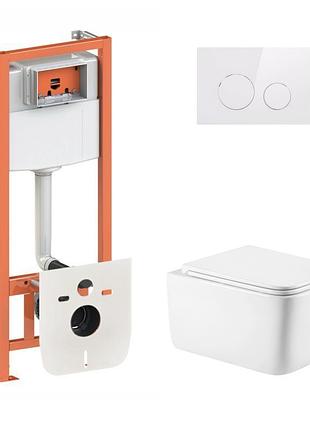 Готовое решение qtap для ванной комнаты: подвесной унитаз gemini ultra quiet 520×360×350 + комплект инсталляции nest 4 в 1