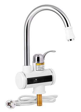 Проточный кран-водонагреватель кухонный для кухни lidz warm 058 ldwar058wcr24985 white / chrome