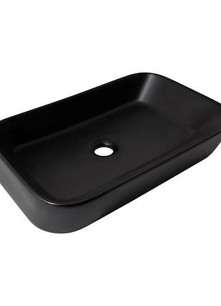 Раковина-чаша qtap scorpio 550х390х120 matt black qt14112243mbn