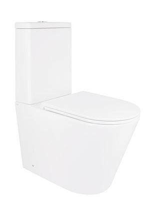 Унитаз-компакт qtap scorpio безободковый ultra quiet с сиденьем soft-close qt14226088aw