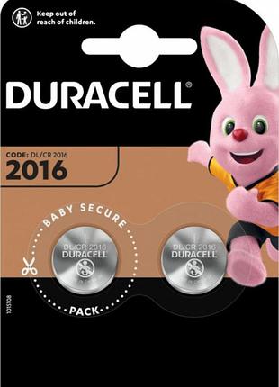 Батарейки duracell dl 2016 dsn 2 шт