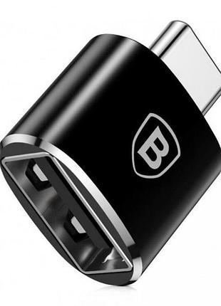Переходник baseus usb female to type-c male черный (catotg-01)