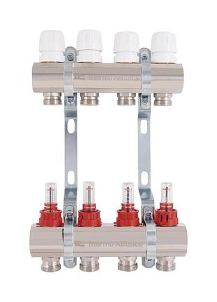 Колектор із витратомірами thermo alliance standart 1" 4 виходи sd235w4