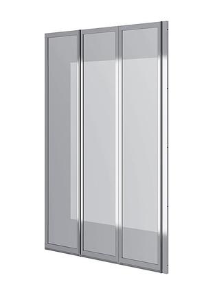 Шторка на ванну трьохелементна style 1000х1500мм (right) chrome, скло 4мм clear