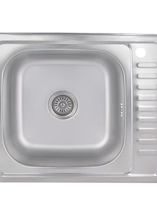 Кухонная мойка brinex 6050-l 0,6 мм satin (brin6050lsat06)