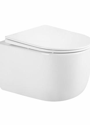 Унитаз подвесной qtap taurus безободковый с сиденьем soft-close qttau26w45428