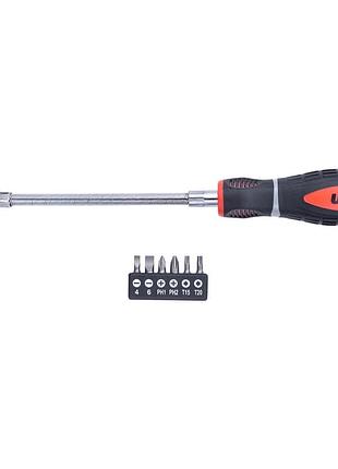 Викрутка з гнучким валом + біти 6шт s2 profi ultra (4000702)