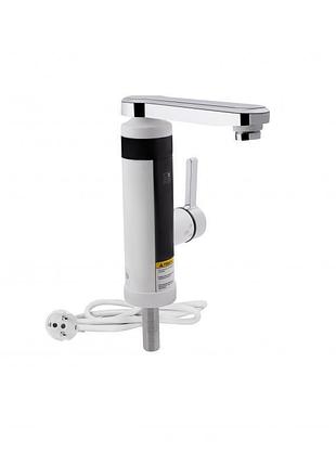 Проточный кран-водонагреватель кухонный для кухни lidz warm 061 ldwar061wcr35431 white / chrome