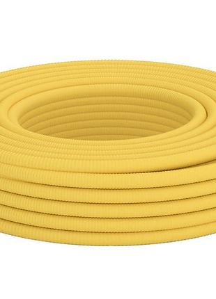 Гофрированная труба из нержавеющей стали kofulso 15pm отожжена в желтой оболочке, 1 м.