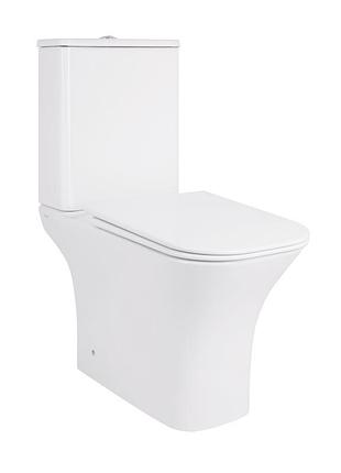 Унитаз-компакт qtap presto quadro безободковый с сиденьем soft-close qt24221215aw