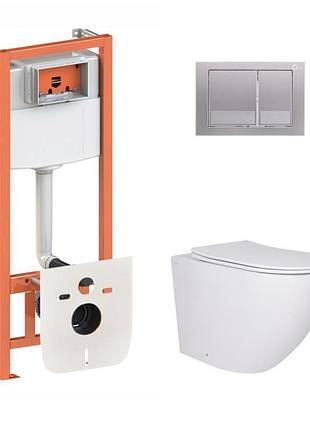 Готовое решение qtap для ванной комнаты: подвесной унитаз robin ultra quiet 520x365x365 + комплект инсталляции nest 4 в 1
