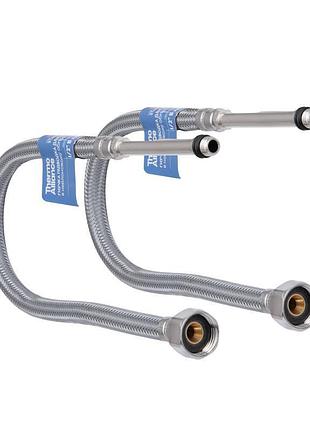 Шланг для приєднання змішувача thermo alliance standart (пара) 60 см nylon m10x1/2" в довгу голку tas386w60l