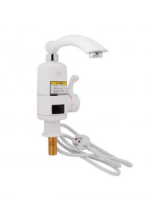 Проточный кран-водонагреватель кухонный для кухни lidz warm 057 ldwar057wcr24983 white / chrome