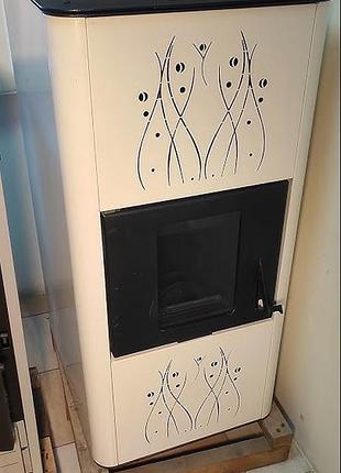 Суперэкономный пеллетный камин lafat aqua 20 квт с горелкой и автоматикой