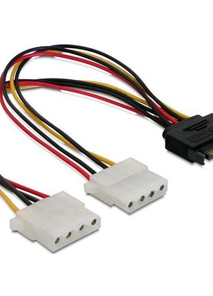 Кабелі extradigital powecable sata — 2x 4pin molex