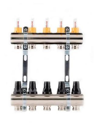 Коллектор с расходомерами thermo alliance forte 1" 4 выхода sf001w4