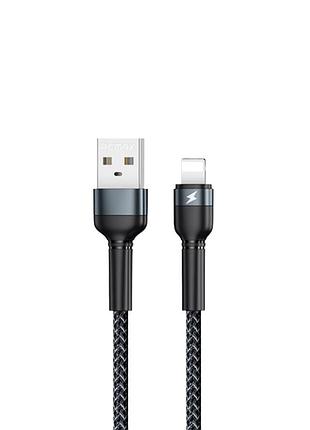 Кабель remax jany usb 2.0 to lightning 2.4a 1m черный (rc-124i)