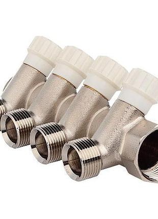 Коллектор вентильный под евроконус fado 1" x3/4"x4