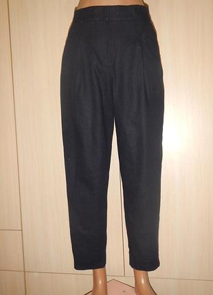 Брюки с льном zara p.xs лен вискоза