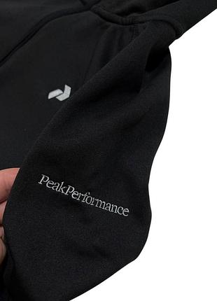 Оригінальне жіноче спортивне зип худи peak performance чорне трекінгове розмір s жіноча кофта оутдор outdoor спортивна пайта олімпійка а1 3