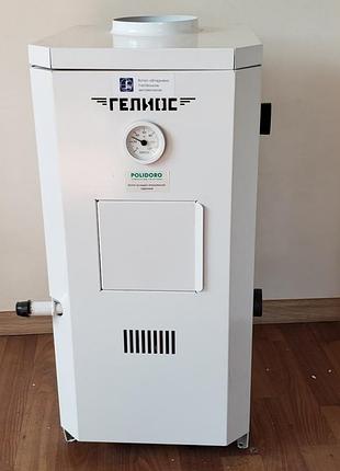 Дымоходный напольный газовый котел гелиос акгв 12д маг с автоматикой «sit group» италия 12квт, двухконтурный универсального подключения