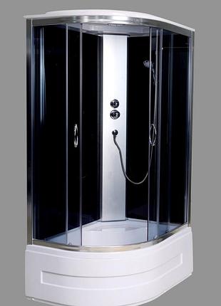 Гидромассажный бокс aquastream gls 120 black правосторонний / аквастрим гидромассажная кабина бокс