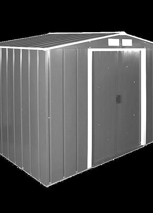 Сарай металевий eco 320x241x196 см сірий з білим