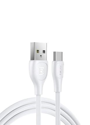 Кабель remax lesu pro usb 2.0 to type-c 2.1a 1m белый (rc-160a-w)