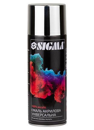 Емаль аерозольна акрилова хром 400мл срібний sigma (2736531)
