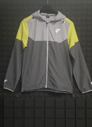 Брендовая мужская светоотражающая куртка-ветровка grid, модель peflect jacket в цветовой гамме og neon