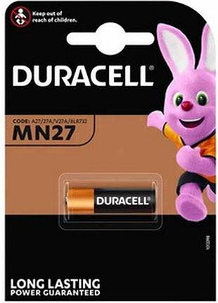 Батарейка duracell mn27 (a27/27a/v27a/8lr732) 12v блістер 1 шт.