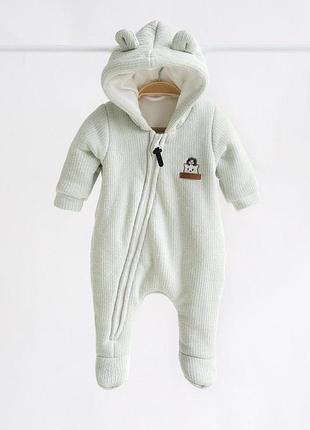 Сплошной комбинезон детский демисезонный для новорожденных magbaby zoo 56 см сизый