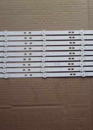 Led подсветка tv 55" hrs_sqy55d3_5x9_2w_mcpcb sj.qa.d5500501-3030cs-m 1.14.md550106 200926 hv550qub-f5a 9шт.