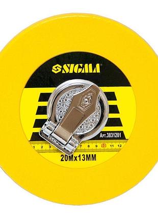 Рулетка скловолокно 20м×13мм sigma (3831201)