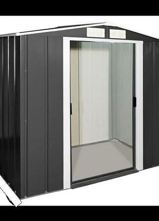 Сарай металлический eco 202x182x181 см серый с белым сарай для сада дачи хозблок для сада
