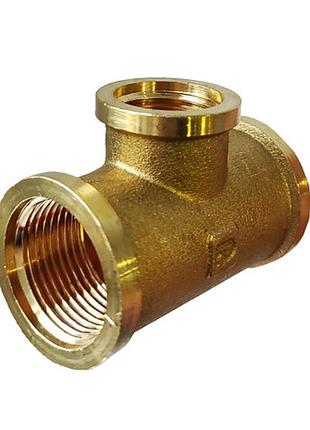 Латунь fado тройник редукционный 3/4"x1/2"x3/4"