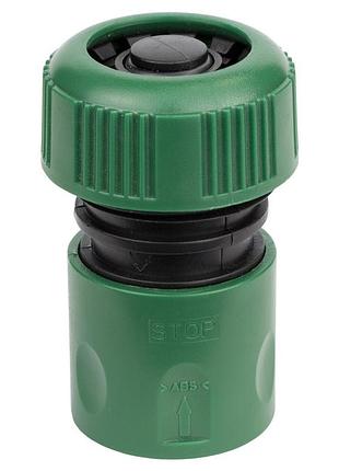 Коннектор 1/2" быстросъемный аквастоп для шланга 3/4" (abs) grad (5016125)