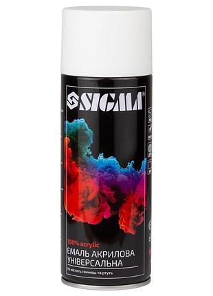 Эмаль аэрозольная акриловая 400мл ral 9010 белый мат sigma (2736621)