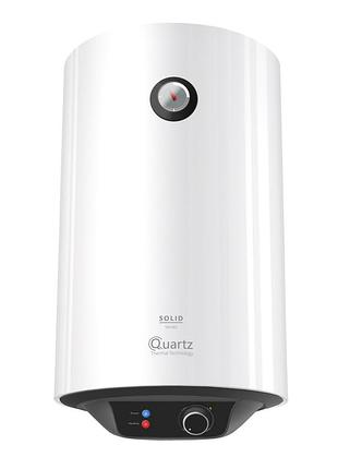 Накопительный круглый бойлер сухой тэн quartz solid 50л / накопительный водонагреватель кварц