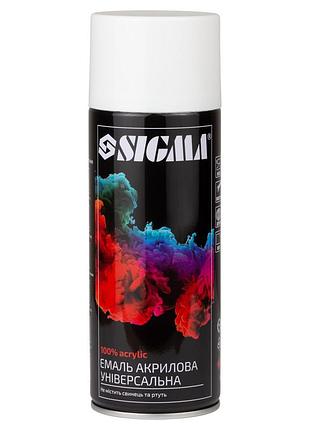 Эмаль аэрозольная акриловая 400мл ral 9010 белый глянец sigma (2736611)
