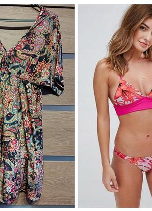 Дизайнерський купальник pistol panties & deborah feraud, size s-m/+пляжна сукня