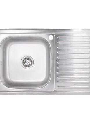Кухонная мойка brinex 5080-l 0,6 мм satin (brin5080lsat06)