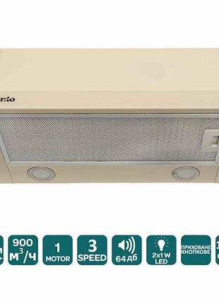Вытяжки встроенные ventolux garda 60 ivg (900) led вт