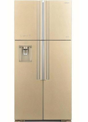 Холодильники hitachi r-w660puc7gbe многодверный бежевый