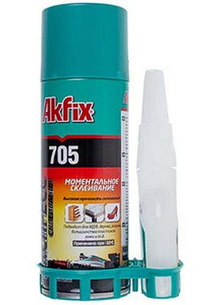 Клей с активатором для экспресс-клейки akfix 705 200ml/50g