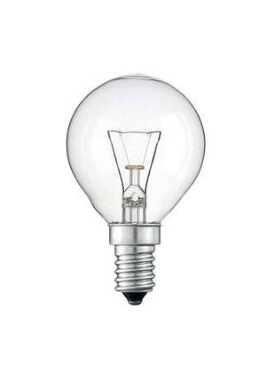 Лампа розжар. кулеподібна прозора 60d 1/cl/е14 230 v ge