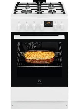 Плиты кухонные electrolux lkk520211w комбинированный (газ+электрика) белый