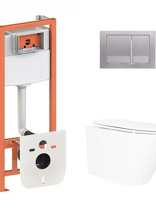 Готовое решение qtap для ванной комнаты: подвесной унитаз swan ultra quiet 520×360×320 + комплект инсталляции nest 4 в 1