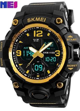 Годинник skmei 1155 brave колір чорний/золото