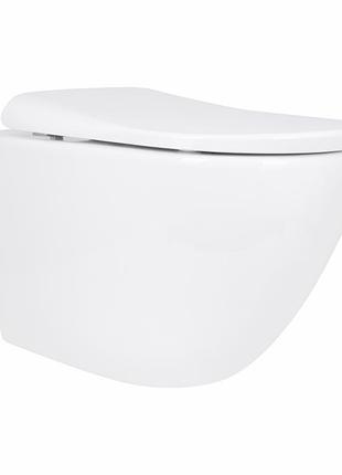 Унитаз подвесной qtap robin ml ultra quiet 490×365×325 мм, с сиденьем soft-close maglock, white qtrobml26w49621